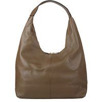 Klassische Leder-Hobo-Tasche im Beutellook