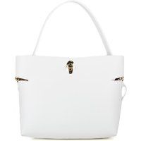 Minimalistische Ledertasche mit Drehverschluss