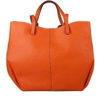 Großer Shopper aus genarbtem Leder