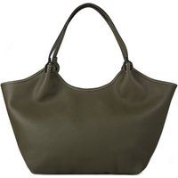 Lockere Schultertasche aus genarbtem Leder