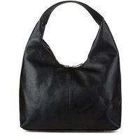 Hobo-Schultertasche aus genarbtem Leder