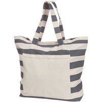 Gestreifte Strandtasche aus Canvas