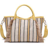 Gestreifter Shopper mit Fransendetails
