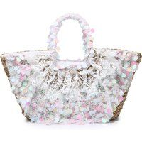 Shopper mit Pailletten und Spitze