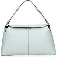Minimalistische Schultertasche aus genarbtem Leder