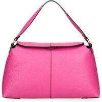Elegante Schultertasche aus genarbtem Leder