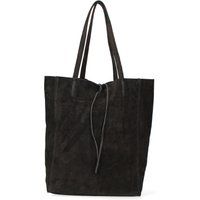 Wildleder-Shopper mit Kordelzug-Detail