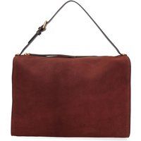 Elegante rechteckige Wildledertasche
