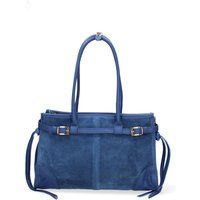 Wildleder-Schultertasche mit Schnallendetails