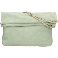 Gesteppte Wildleder-Umschlag-Clutch