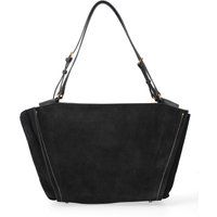 Eleganter Wildleder-Shopper mit Schnallen