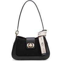 Elegante Schultertasche in Wildleder-Optik