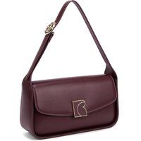 Elegante strukturierte Schultertasche mit Überschlag