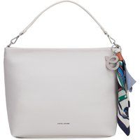 Strukturierte Schultertasche mit Tuch-Detail