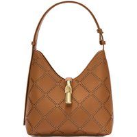 Lasergeschnittene Hobo-Tasche mit Rautenmuster