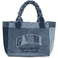Distressed Patchwork Denim Shopper