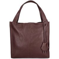 Minimalistische Schultertasche aus genarbtem Leder