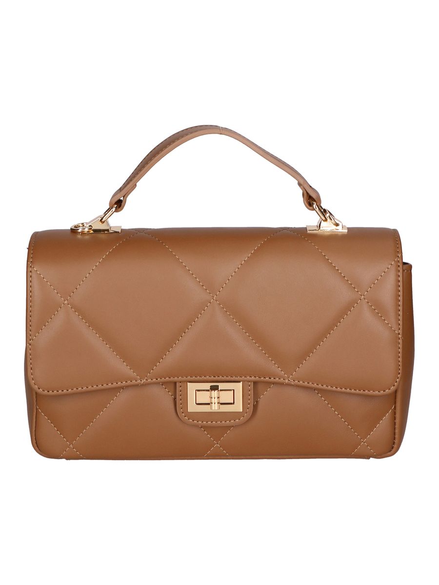 Gesteppte Henkeltasche aus Leder