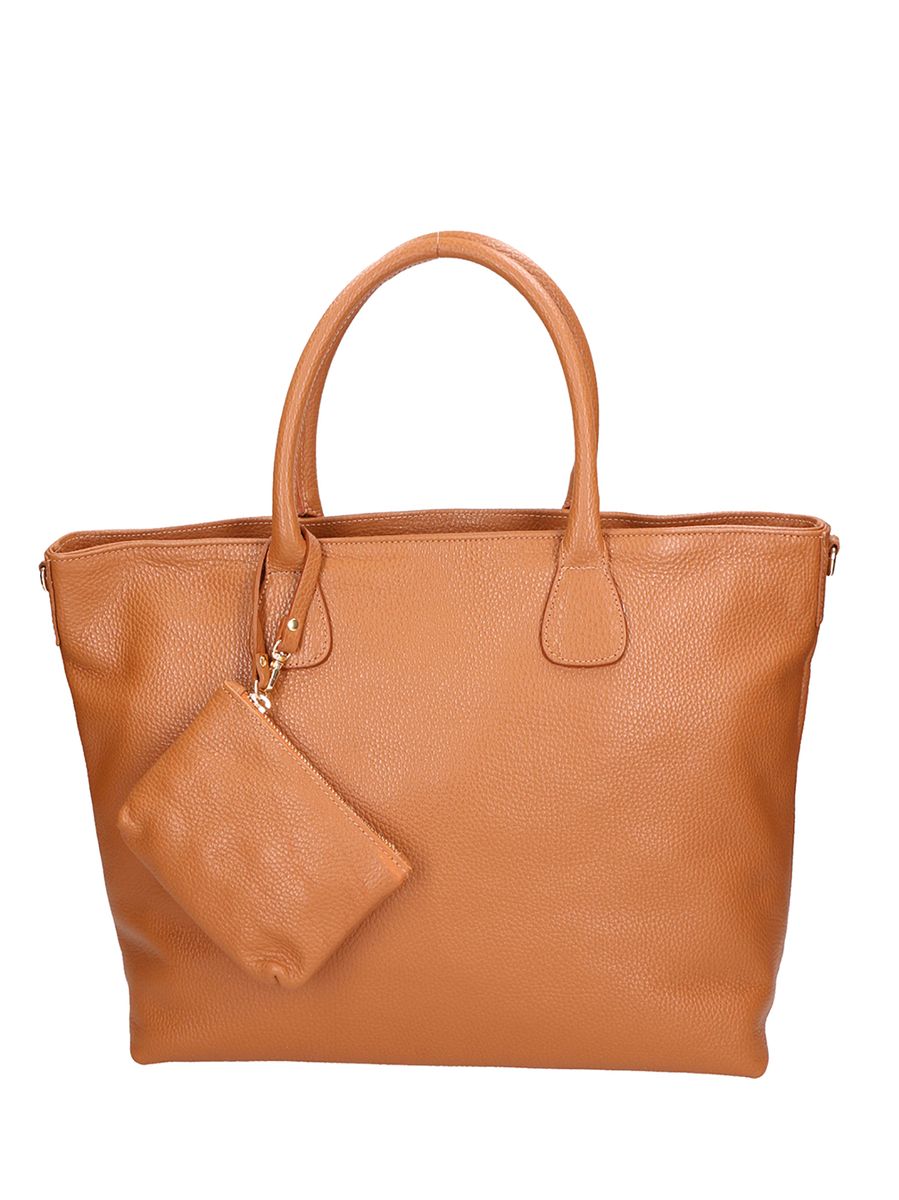 Minimalistischer Shopper aus genarbtem Leder