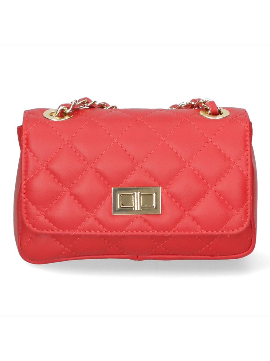 Elegante gesteppte Leder-Schultertasche