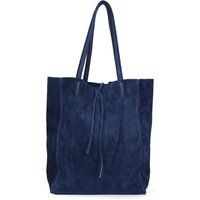 Weicher Wildleder-Shopper mit Bindeband
