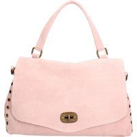 Wildleder-Henkeltasche mit Nieten