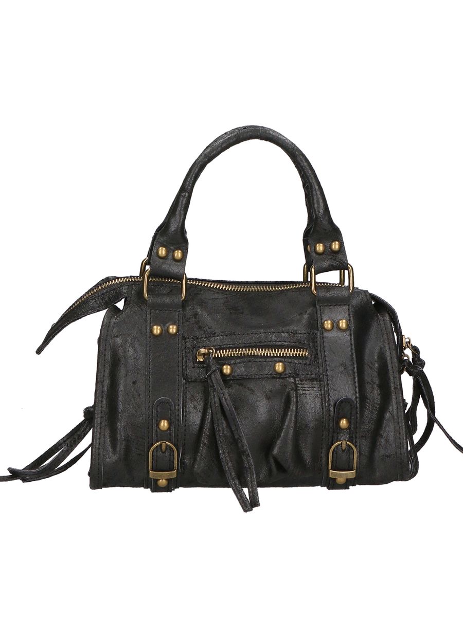 Satteltasche mit Nieten und Used-Look