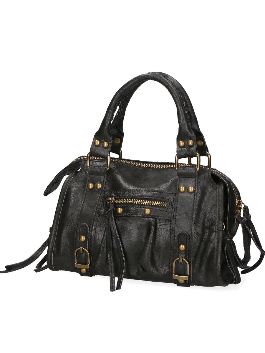 Satteltasche mit Nieten und Used-Look