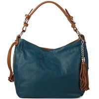Strukturierte Hobo-Tasche mit Quaste