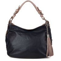 Geschmeidige Hobo-Tasche mit Quaste