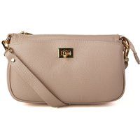 Schultertasche aus genarbtem Leder