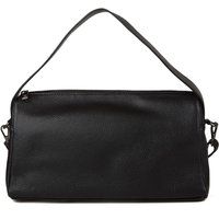 Rechteckige Schultertasche aus genarbtem Leder
