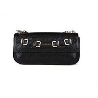 Schultertasche mit Schlangenprägung und Schnallendetails