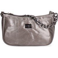 Metallische Baguette-Tasche aus Leder