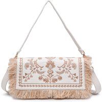 Bestickte Handtasche mit Fransen