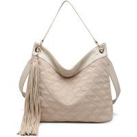 Gesteppte Hobo-Tasche aus Kunstleder