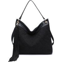 Gesteppte Hobo-Tasche mit Quaste