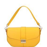 Elegante strukturierte Leder-Schultertasche