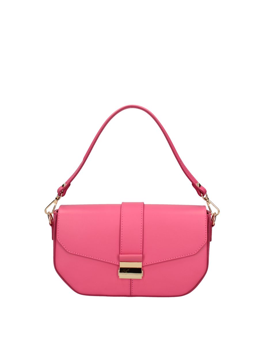 Elegante Leder-Schultertasche mit Klappe