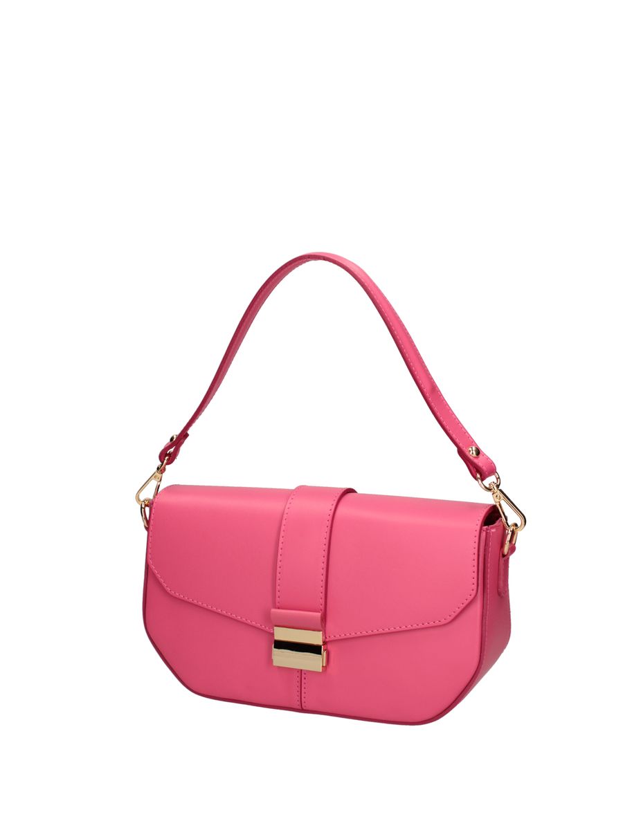 Elegante Leder-Schultertasche mit Klappe