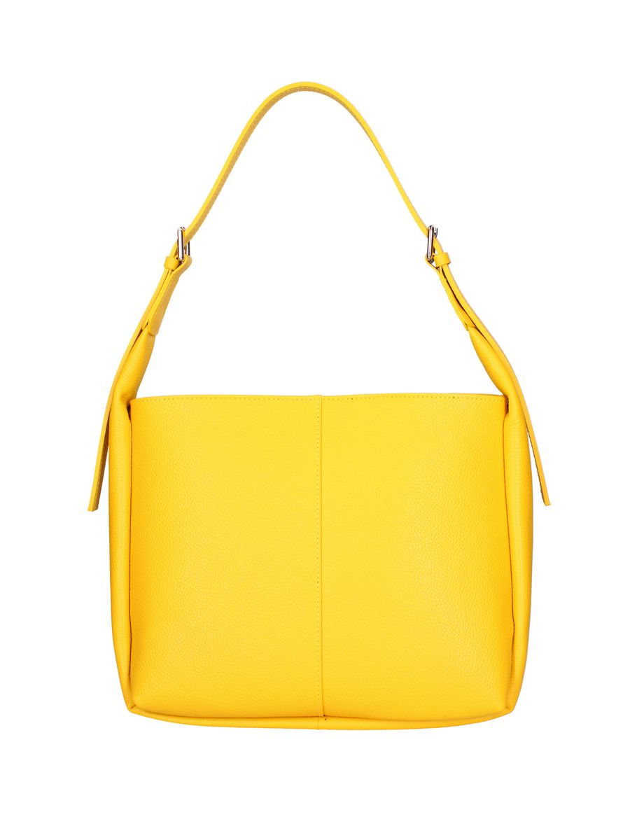 Minimalistische Schultertasche aus genarbtem Leder
