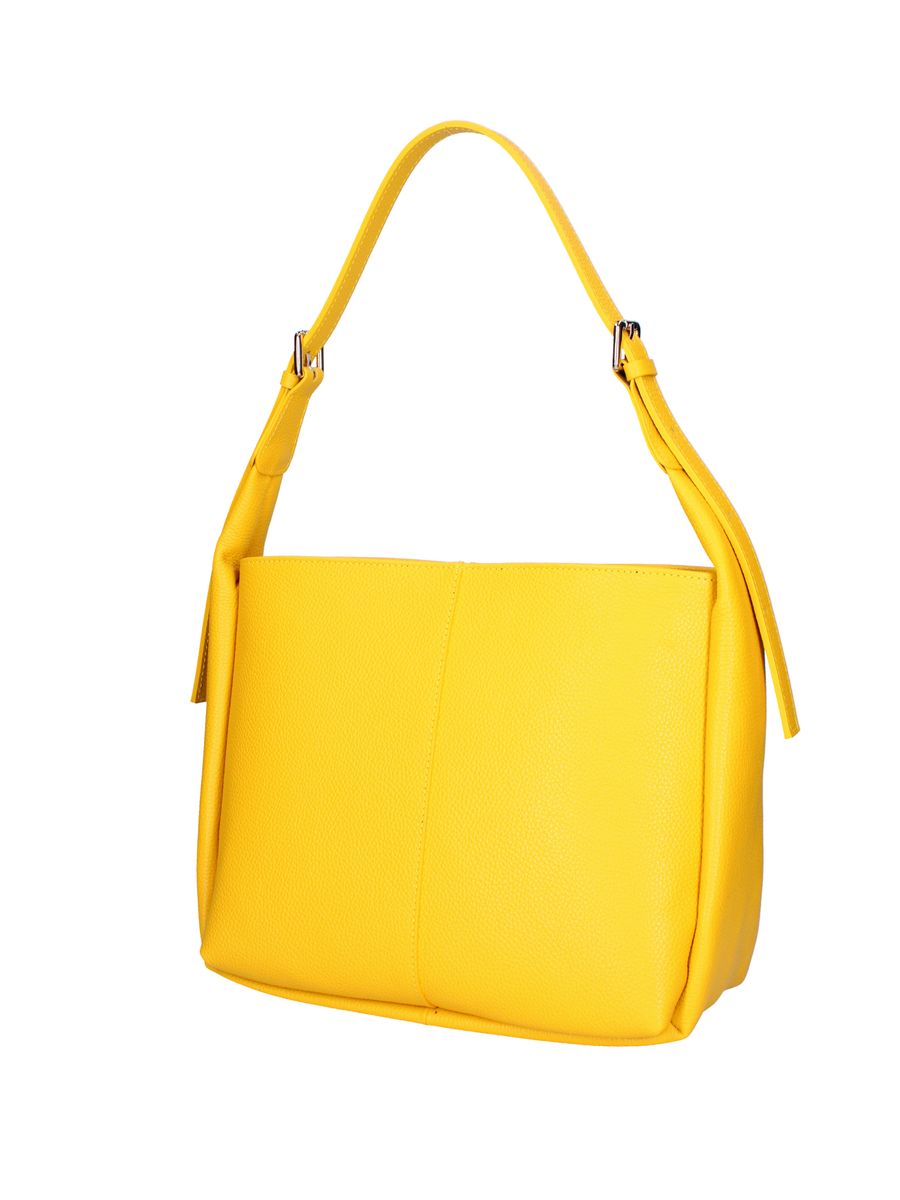 Minimalistische Schultertasche aus genarbtem Leder