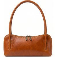 Schmale Strukturierte Leder Schultertasche