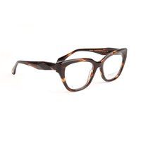 Cat-Eye-Brille mit facettierten Bügeln