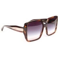 Oversized quadratische Sonnenbrille in Schildpatt-Optik
