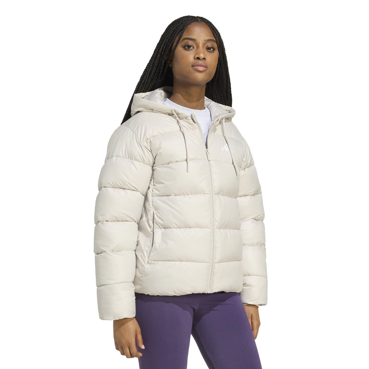Wattierte Steppjacke mit Kapuze
