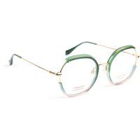 Runde Titanbrille mit mehrfarbigem Verlauf