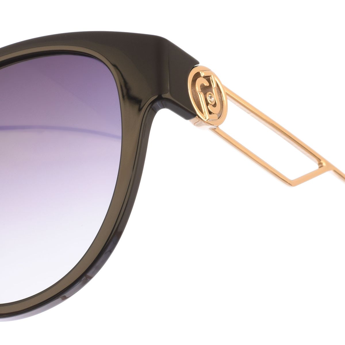 Elegante ovale Acetat-Sonnenbrille