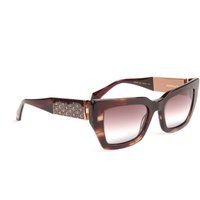 Elegante eckige Sonnenbrille in Schildpatt-Optik
