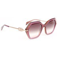 Übergroße hexagonale Sonnenbrille mit Farbverlauf